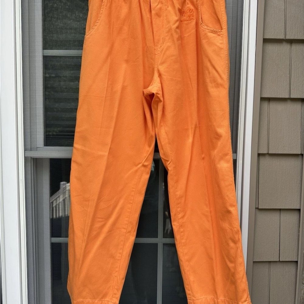 Crazy Shirts Pants Men's Medium Apricot Dyed Cotton Casual Drawstring Like Néw